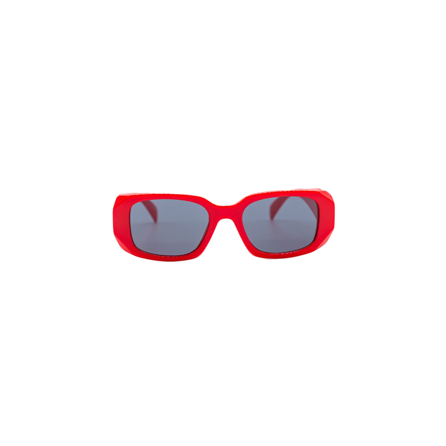 Geometric Frame Sunglasses - Red