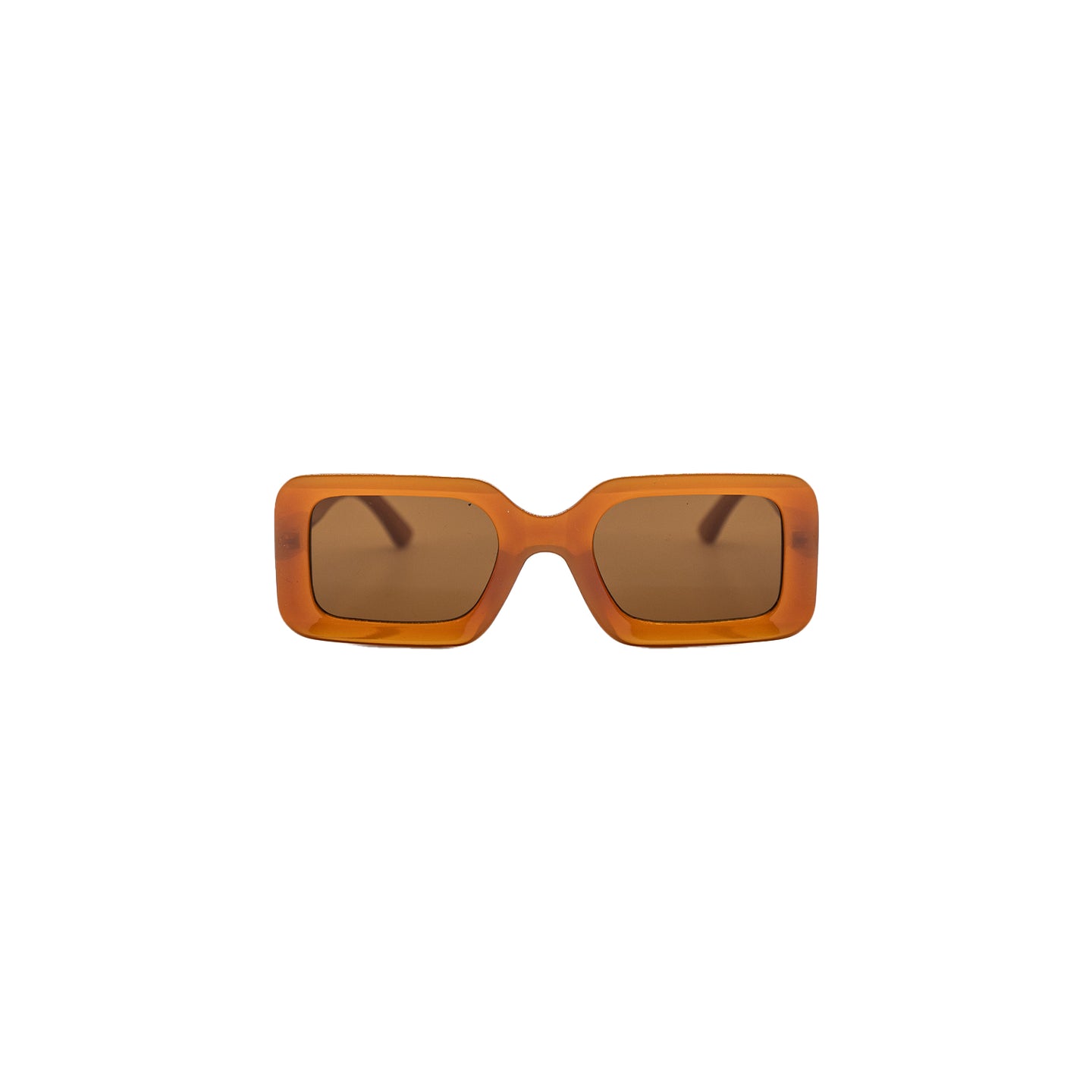 Block Frame Sunglasses - Brown