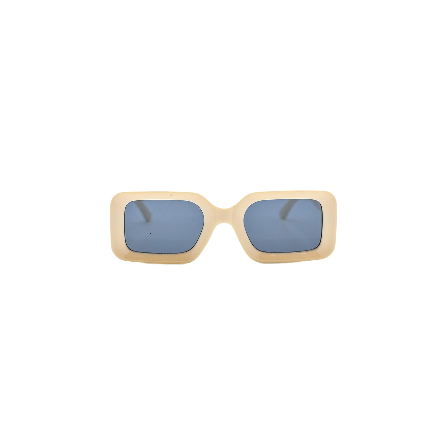 Block Frame Sunglasses - White