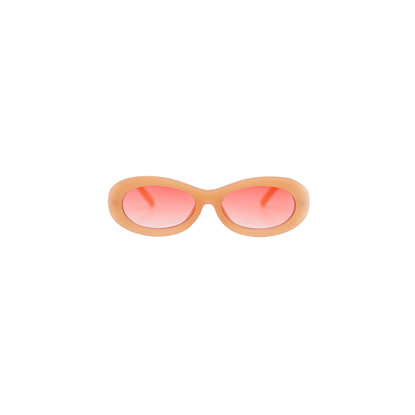 Nostalgic Oval Sunglasses - Peach